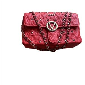 New with Tag Mario Valentino Handbag Purse Pocketbook Red with studs.